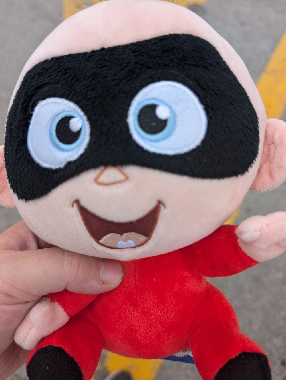 Red Superhero Plush Toy with Black Mask - Kids Plush Character
